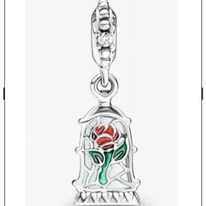 NWOT Pandora FIT x Disney Beauty and the Beast Enchanted Rose Dangle Charm